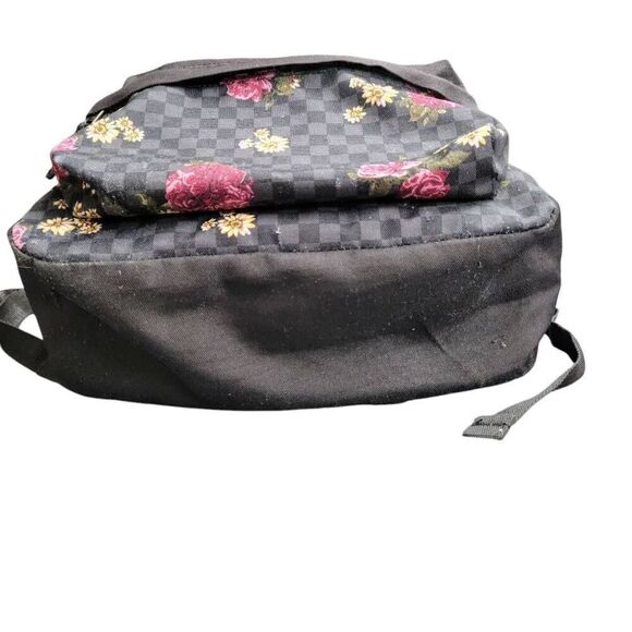 Vans Off The Wall Floral Checked Standard Size Book Bag Travel School Backpack - Picture 3 of 10
